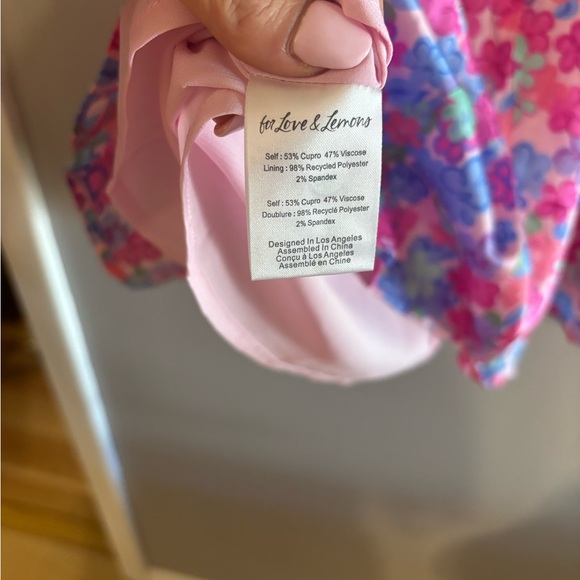 For Love and Lemons Angie Mini Floral Dress Size Small NWT - Picture 12 of 12